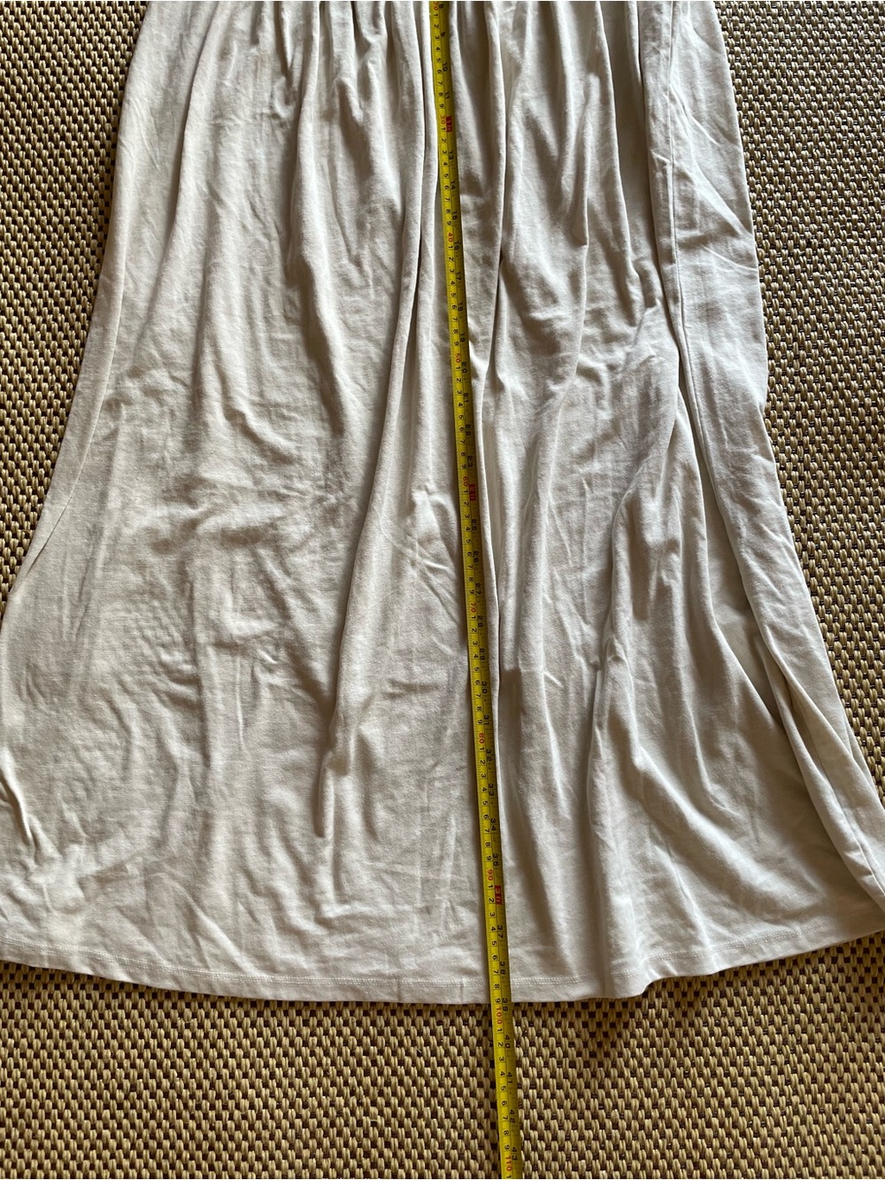 Smocked Waist Maxi Skirt Coastal Tan CottonBlend Iniversal Threads Medium - Picture 7 of 7